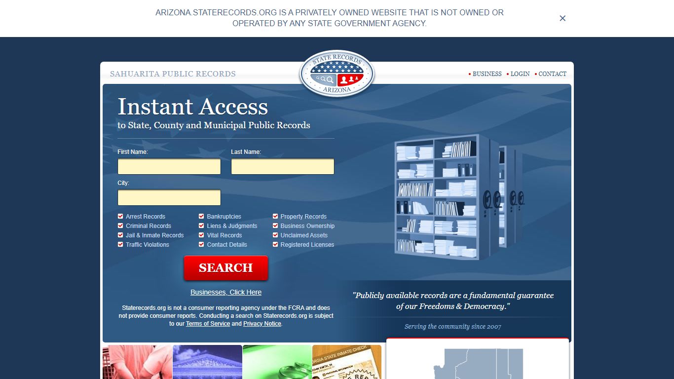 Sahuarita Arrest and Public Records | Arizona.StateRecords.org